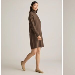 Quince Cashmere Turtleneck Sweater Dress